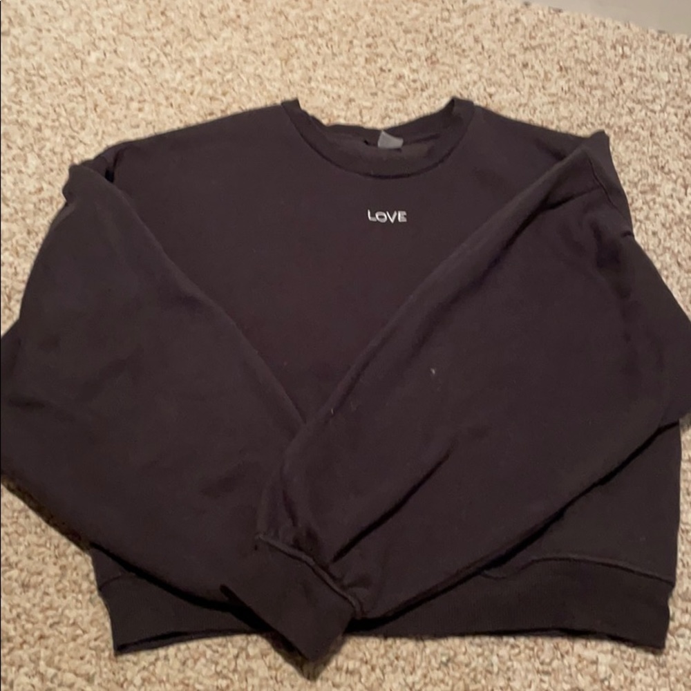 Cute Black sweatshirt Size M with LOVE on it